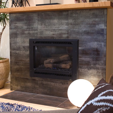 SOMA Loft - Fireplace Detail by Kimball Starr Interior Design