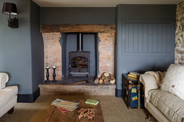 Farmhouse Living Room by Nicola O'Mara Interior Design Ltd