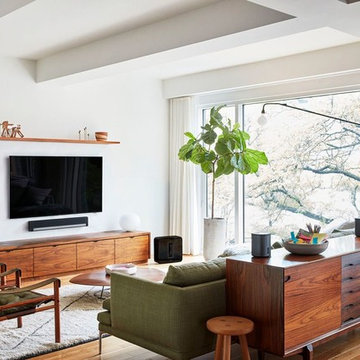 75 Living Room With A Wall-Mounted Tv Ideas You'Ll Love - May, 2023 | Houzz