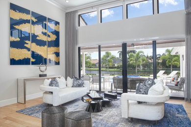 Inspiration for a transitional living room remodel in Miami
