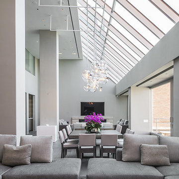 Spacious, Modern Living with Skylight Ceiling