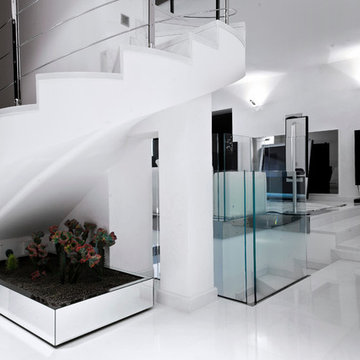 Spiral marble staircase