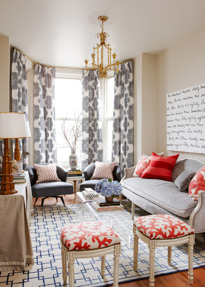Transitional Living Room by Meredith Heron Design