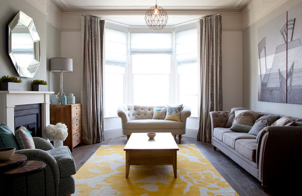 Coastal Living Room by Camellia Interiors Ltd