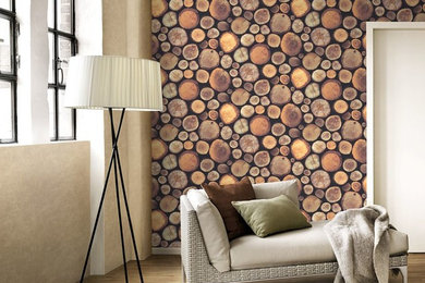 Stacked Chopped Logs Wallpaper Windsor Wallcoverings (WWC005)
