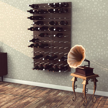 STACT Modular Wall-mounted Wine Rack System, designed by Eric Pfeiffer