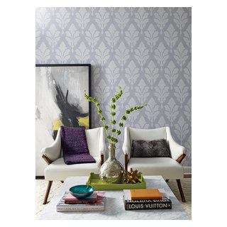 Stacy Garcia Wallpaper - Transitional - Living Room - Other - by York