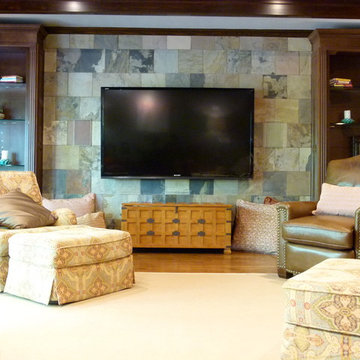 Staged Living room with tv