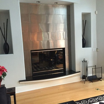 Stainless Steel Fireplace Surround