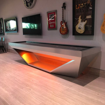 Stealth Custom Billiards and Shuffleboard Tables With LED Lights