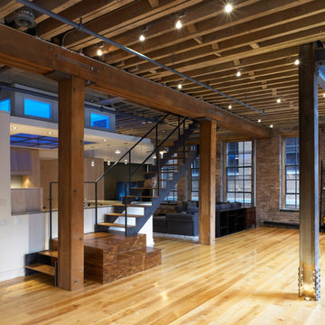 Steel and Glass Timber Loft