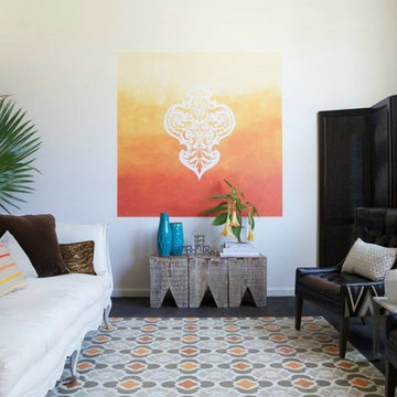 Stenciled Ombre Wall Art