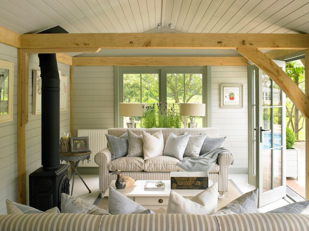 Farmhouse Living Room by Stephanie Dunning Interior Design