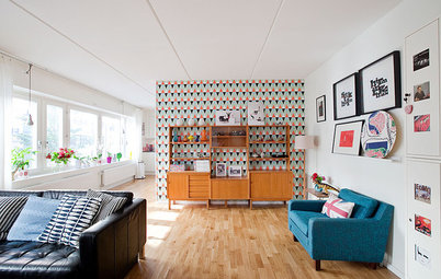 Schöne Tapeten fürs Wohnzimmer – von scandi bis eklektisch