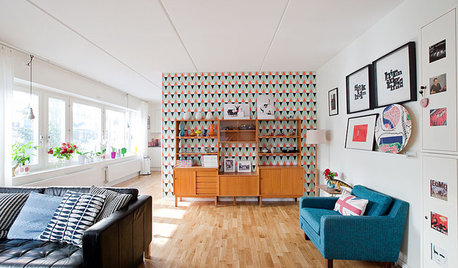 Schöne Tapeten fürs Wohnzimmer – von scandi bis eklektisch