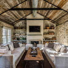Rustic Living Room by KELLY + CO DESIGN