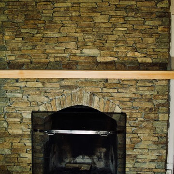 Stone Fireplace - Autumn Flame Ledgestone