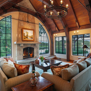 Stone Fireplace in Cottage Farmhouse