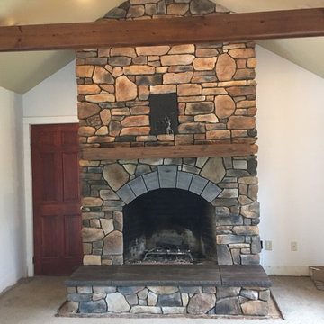 Stone Fireplace - In Progress