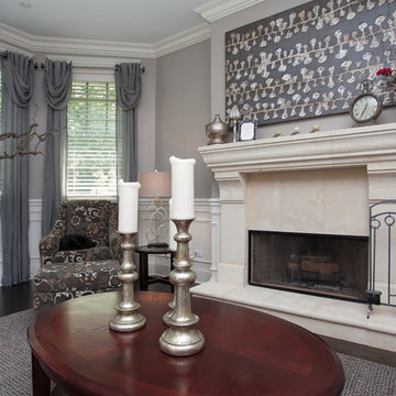 Stone Fireplace Mantle Living Room
