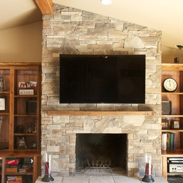 Stone Fireplaces Before & After