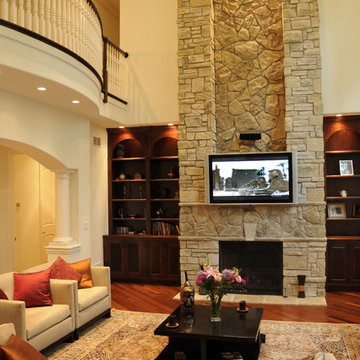 Stone Fireplaces with TVs
