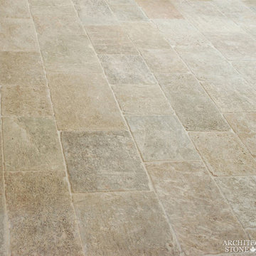 Stone Floor – Antique, Reclaimed Limestone ‘Barre Montpelier’ pavers