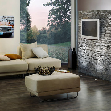 Stone-look feature wall Stone Design Pegasus series gray