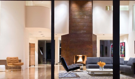 Bask in the Glow of a Copper Fireplace
