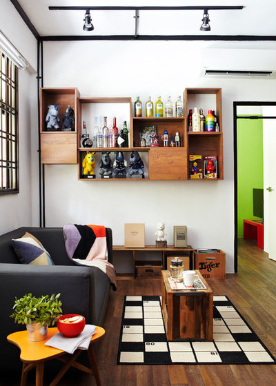 Eclectic Living Room by Fuse Concept Pte Ltd