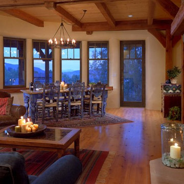 Strawbale Living and Dining Room