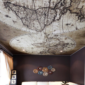 Stretch Ceiling printed with Antique Map