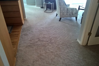 Stretched carpet with pattern