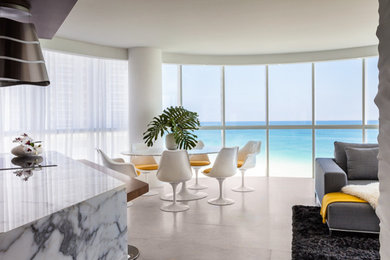 Inspiration for a modern living room remodel in Miami