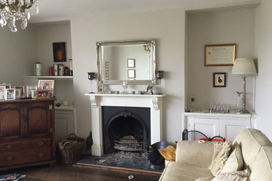 This is an example of a medium sized farmhouse living room in Kent.