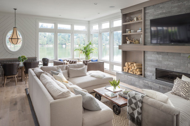Transitional Living Room by Jenny Baines, Jennifer Baines Interiors