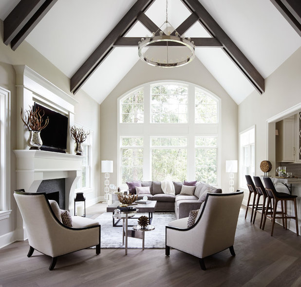 Transitional Living Room by Beechen & Dill Homes
