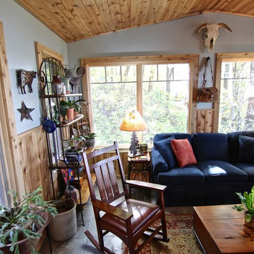 Sunroom with Cedar Woodwork