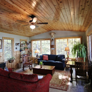 Sunroom with Cedar Woodwork