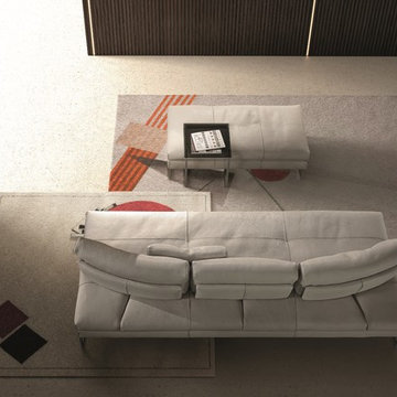 Sunset Leather Armless Sofa by Gamma Arredamenti