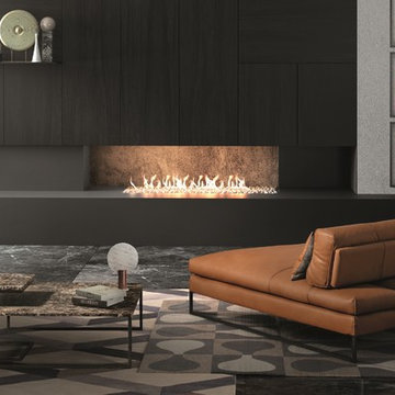 Sunset Leather Chaise Lounge by Gamma Arredamenti