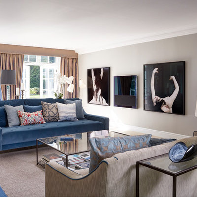 Trendy living room photo in London