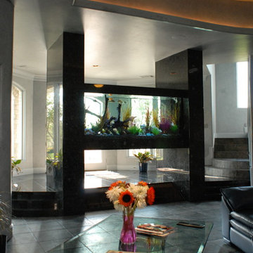 Suspended Aquarium in Entry