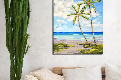 'Sweet Palms' Wrapped Canvas Coastal Wall Art