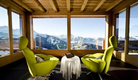 Houzz Tour: A Colourful Alpine Chalet With Incredible Mountain Views