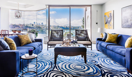 Room of the Week: An Art-Filled, Beautifully Blue Living Room