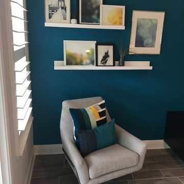 Teal Feature Wall