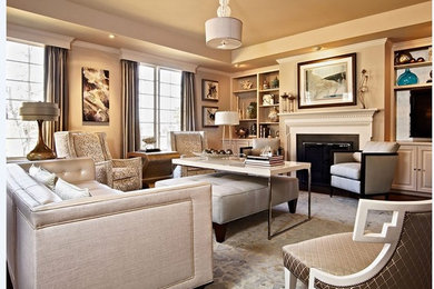 Inspiration for a modern living room remodel in Raleigh