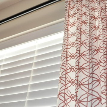 That Mama Gretchen Living Room with Blinds.com 2" Faux Wood Blinds