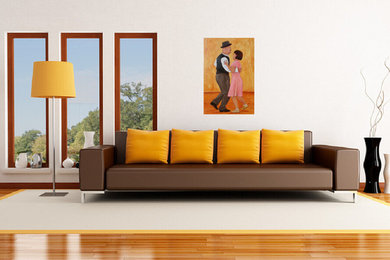 The Dance Lesson - shown in contemporary living room